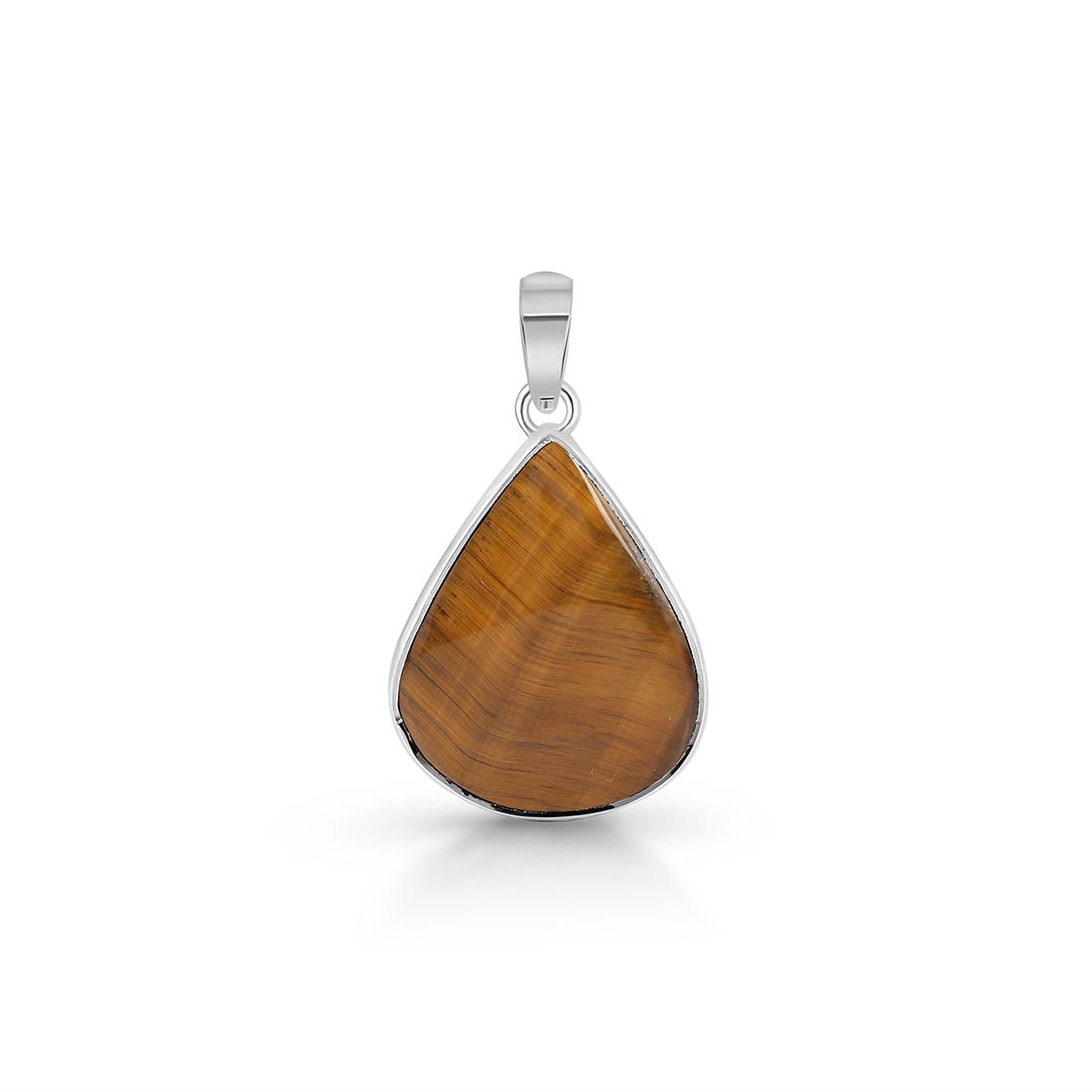 Premium Tiger Eye Statement Pendant - Elegant 925 Sterling Silver (TGE-P-7)