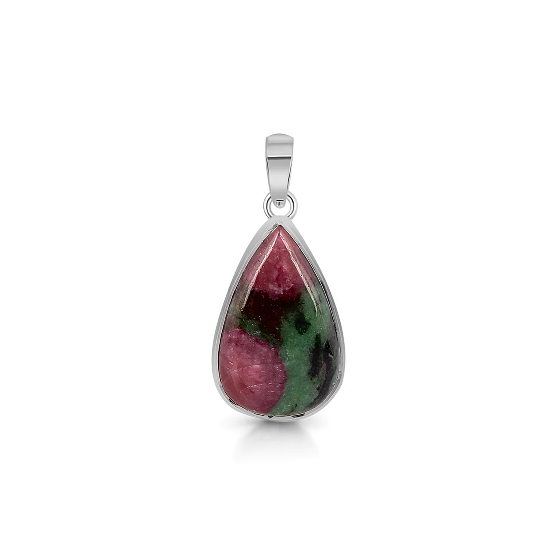 Premium Ruby Zoisite Statement Pendant - 925 Sterling Silver