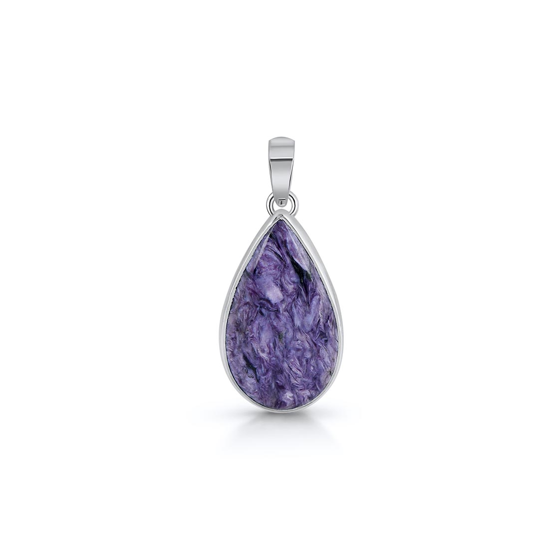 Premium Charoite Silver Pendant - CHR-P-16