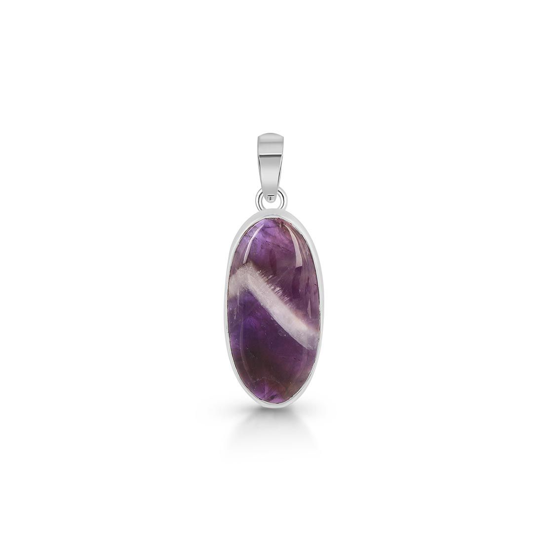 Premium Amethyst Lace Agate Pendant - Elegant Statement Jewelry