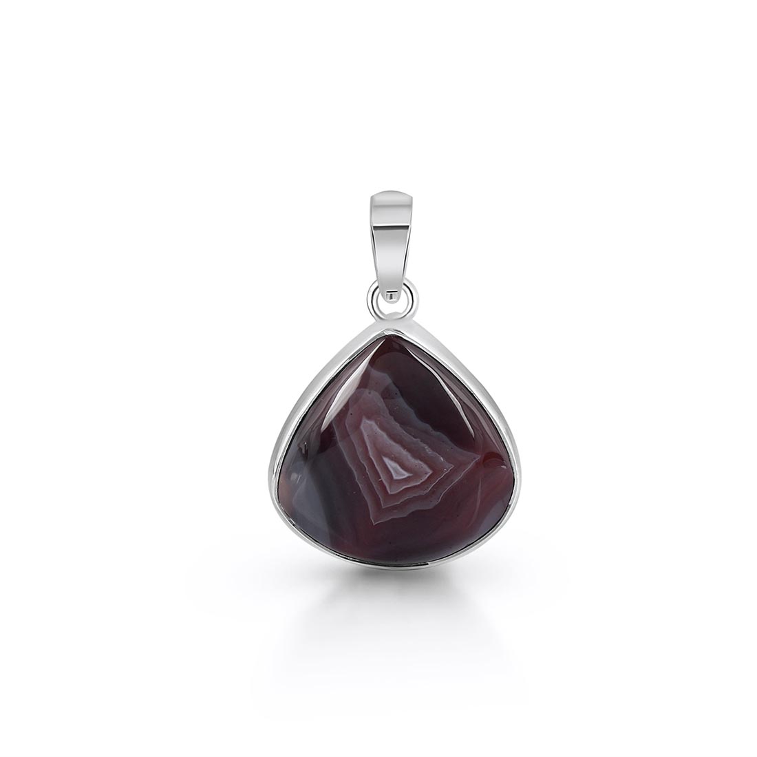 Premium Botswana Agate Pendant - Elegant Healing Jewelry