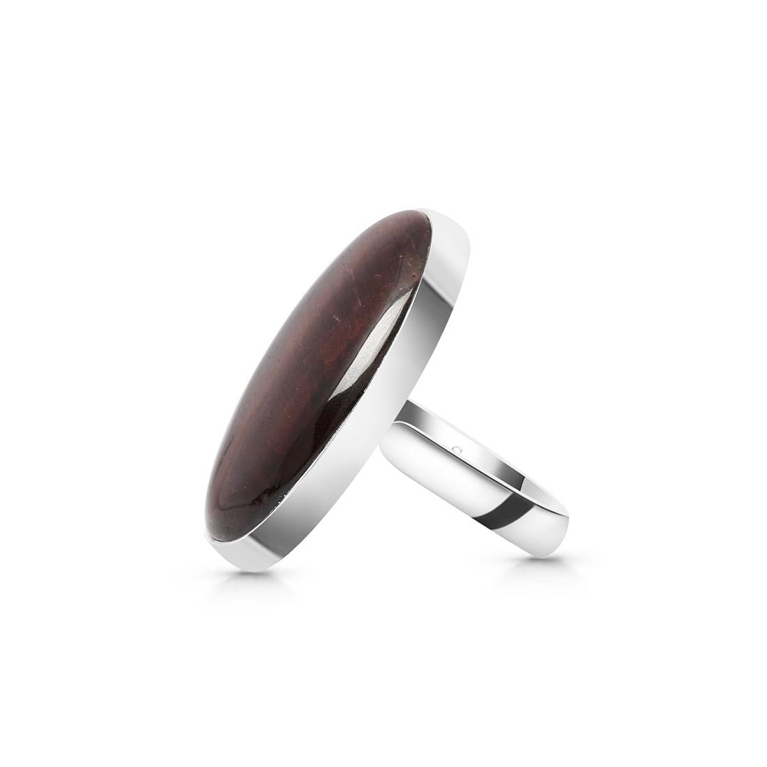 Premium Red Tiger Eye Adjustable Ring - Bold Statement Jewelry