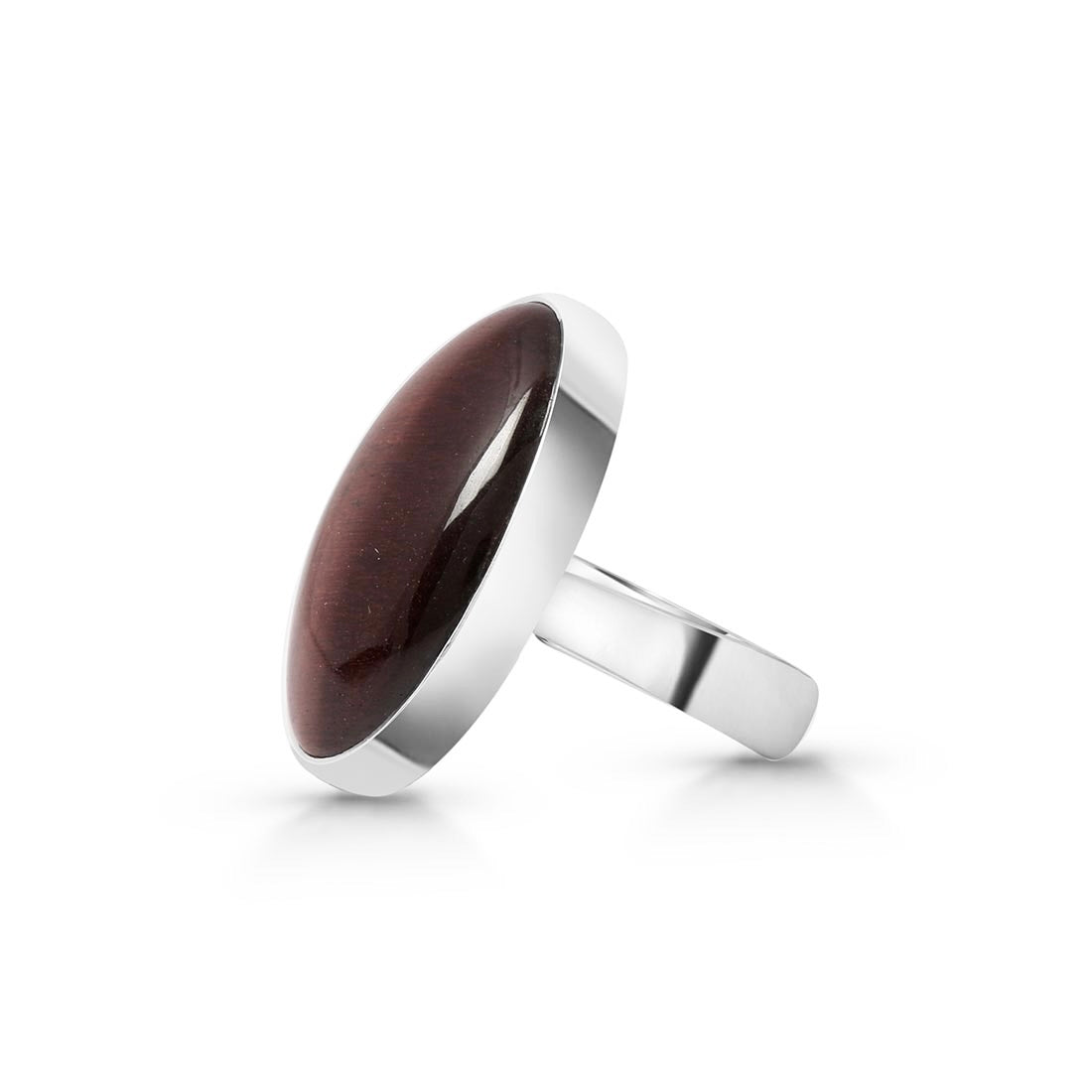 Premium Red Tiger Eye Adjustable Ring - Bold Elegance (RTE-R-1)