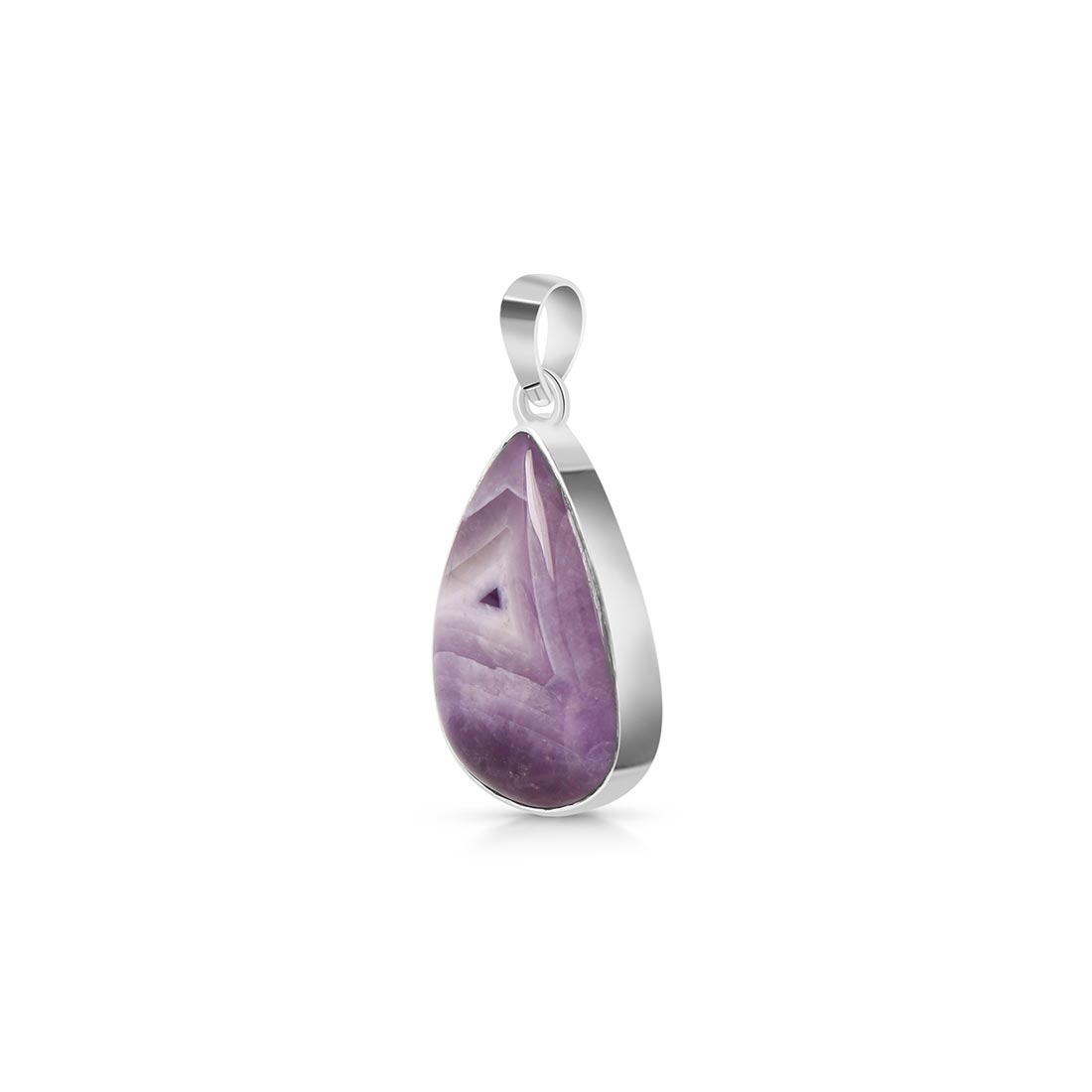 Premium Amethyst Lace Agate Pendant - Elegant Statement Jewelry