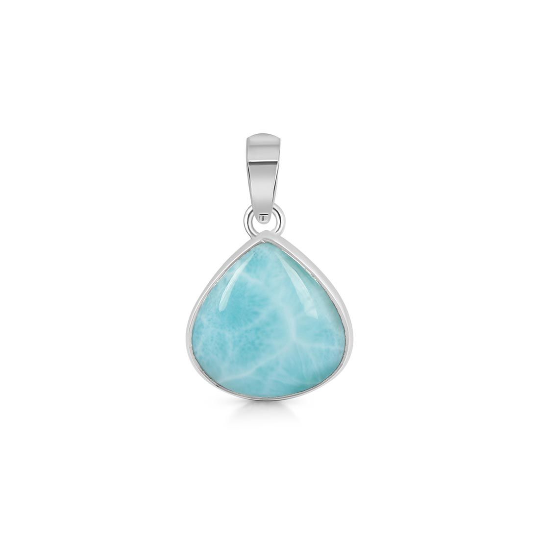 Premium Larimar Healing Pendant - LAR-P-12 (925 Sterling Silver)