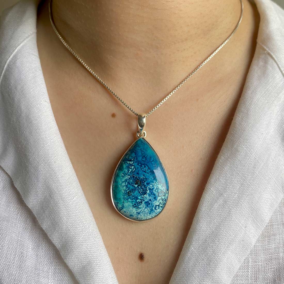 Premium Shattuckite Statement Pendant - STK-P-20